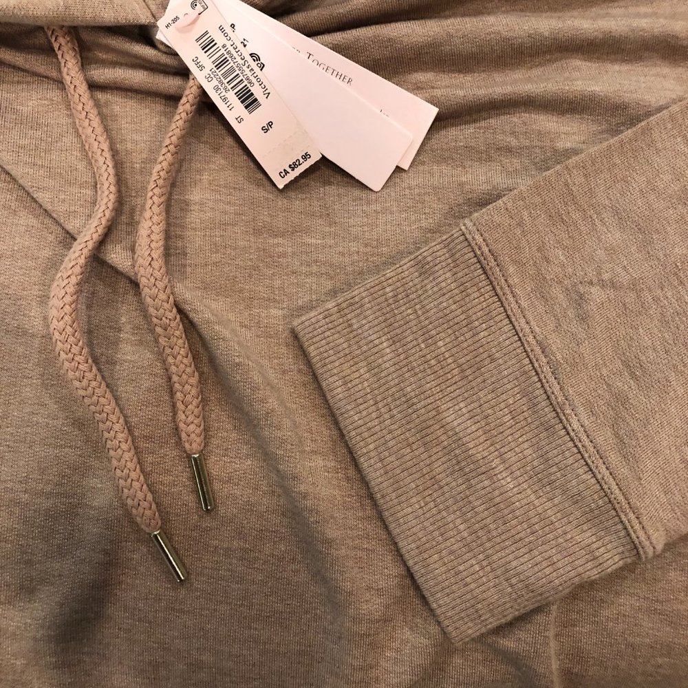NEW Victoria's Secret Modal Terry Hoodie Beige Small - Picture 11 of 15